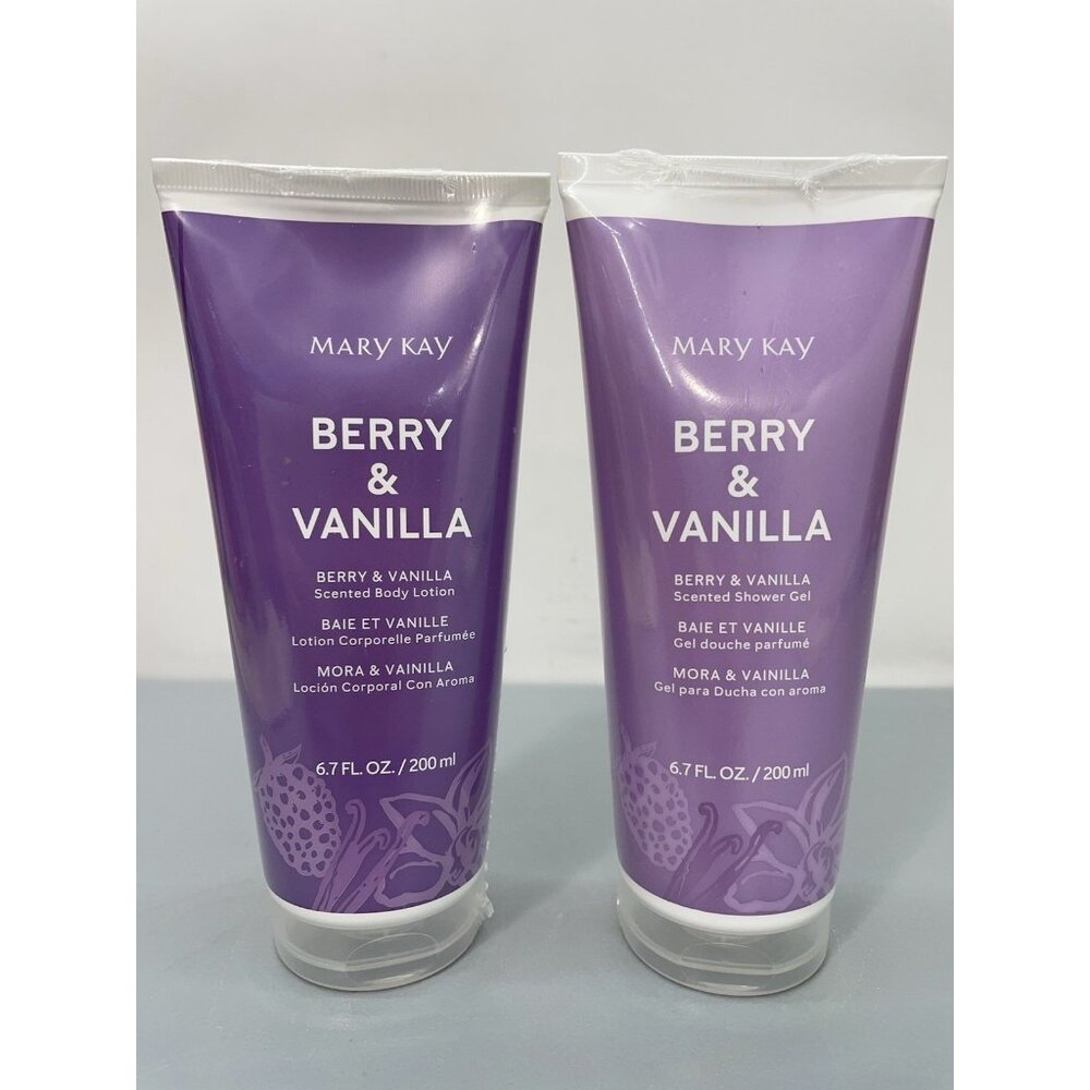 Mary Kay Berry‎ & Vanilla Scented Shower Gel Body Wash & Lotion Set New Sealed